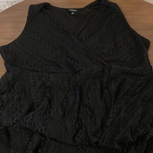 Torrid Black Lace Hanky Hem Skater Dress